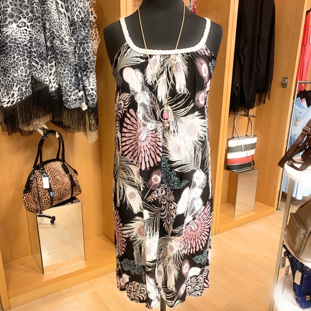 Peacock Print Dress